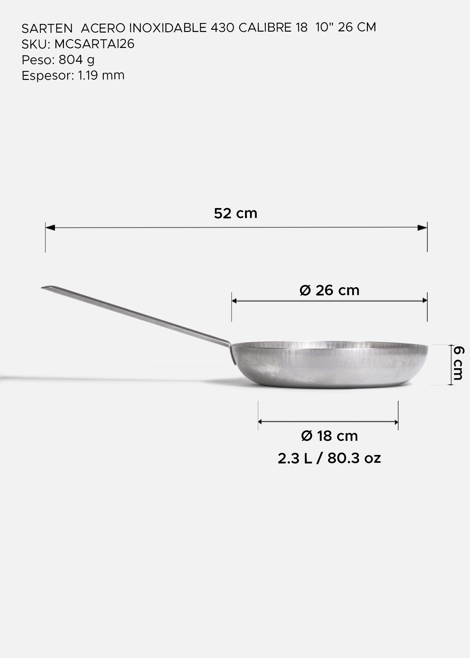 precio sarten de acero inoxidable maha