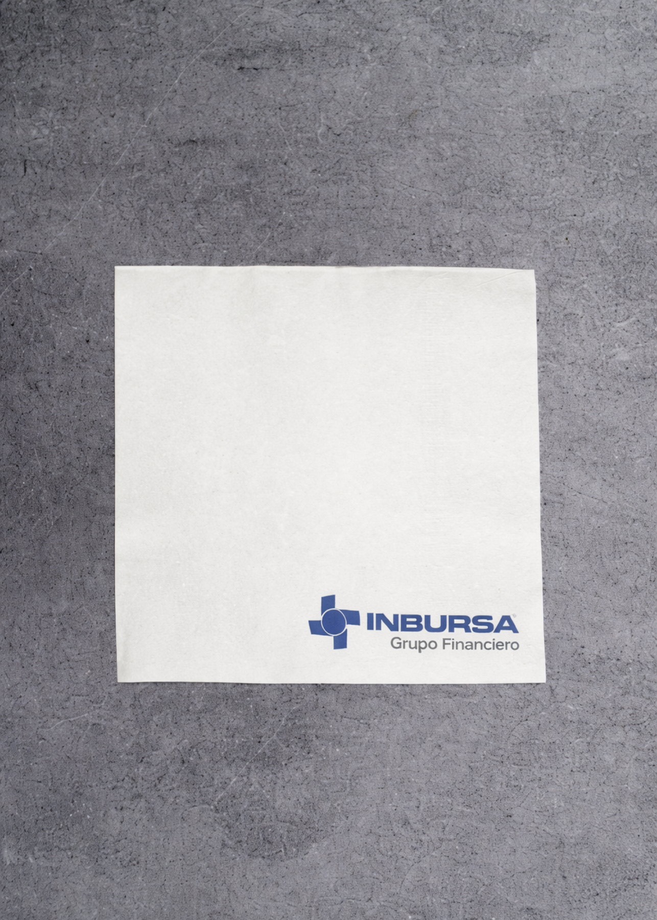 Servilleta cocktail desechable blanca personalizada 1 o 2 tintas 23x25 cm