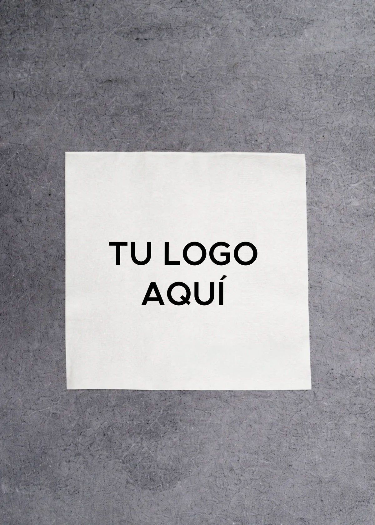 Servilleta cocktail desechable blanca personalizada 1 o 2 tintas 23x25 cm