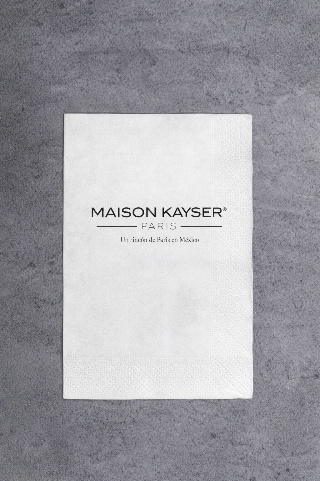 Servilleta desechable blanca doble de lujo personalizada 1 o 2 tintas 42x25 cm