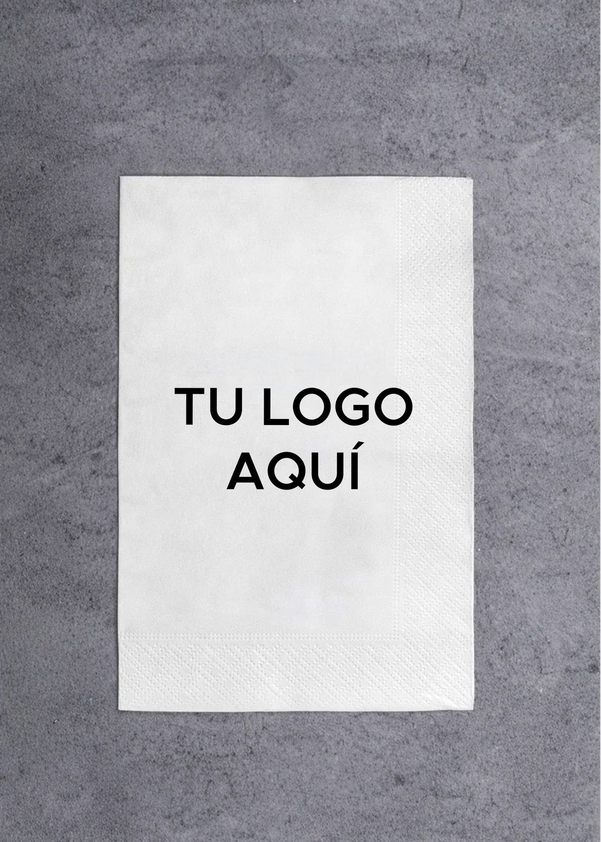 Servilleta desechable blanca doble de lujo personalizada 1 o 2 tintas 42x25 cm