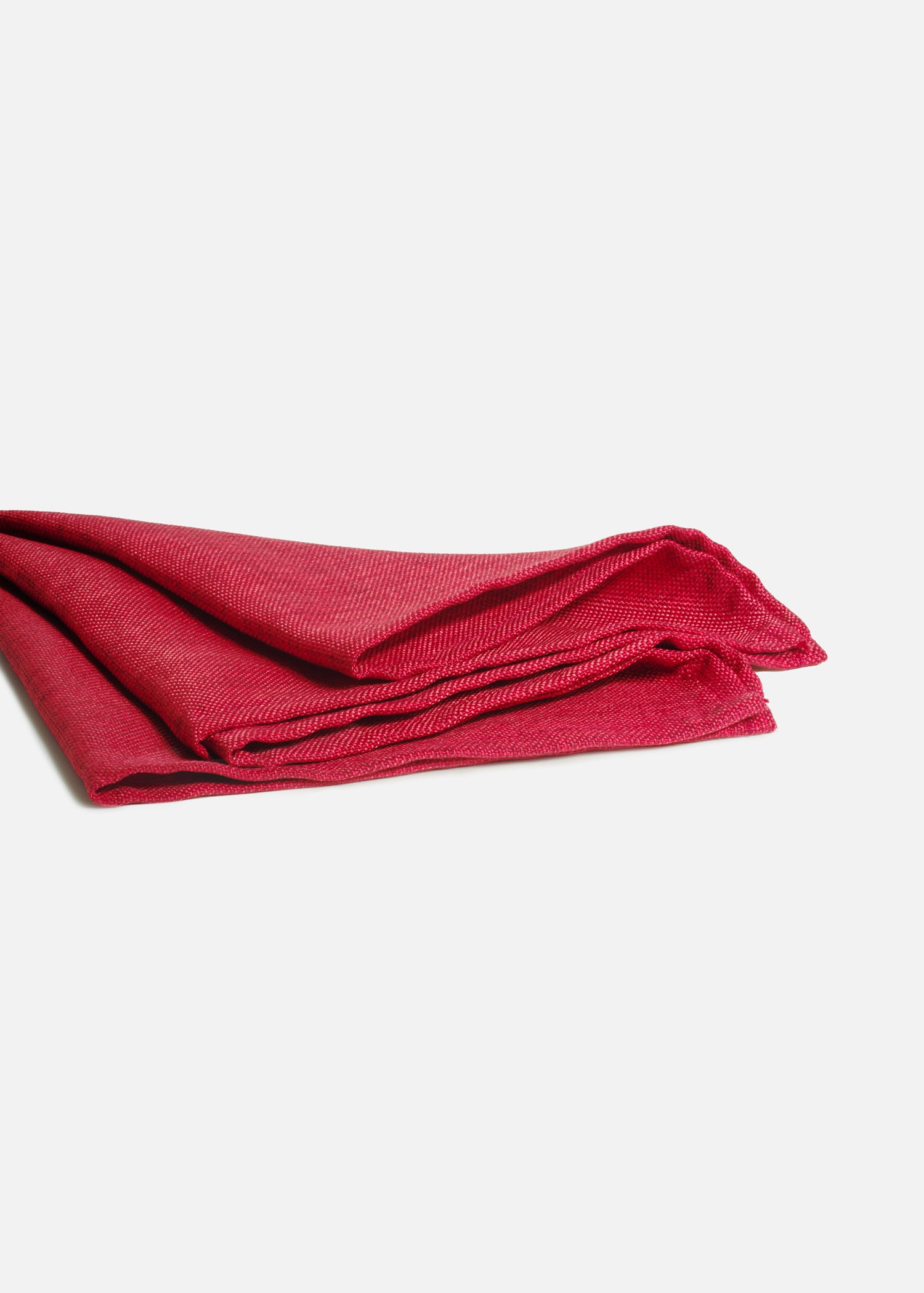 Servilleta de tela (100% poliéster) con bastilla roja Ginebra 45x45 cm