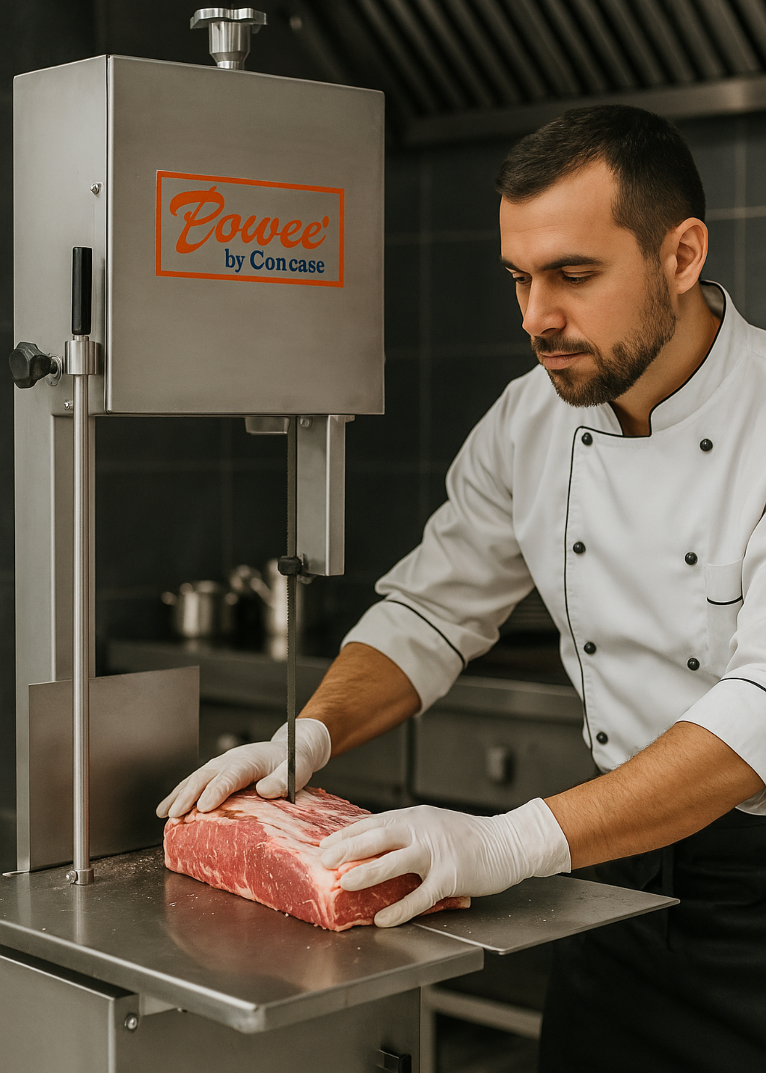 Sierra eléctrica para carne de acero pintado modelo ESIB295AI127