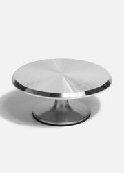 Soporte giratorio para pasteles de acero inoxidable 30.5 cm