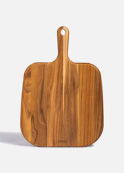 Tabla para quesos de teca café con mango Provence 40 x 28 cm, vista completa.