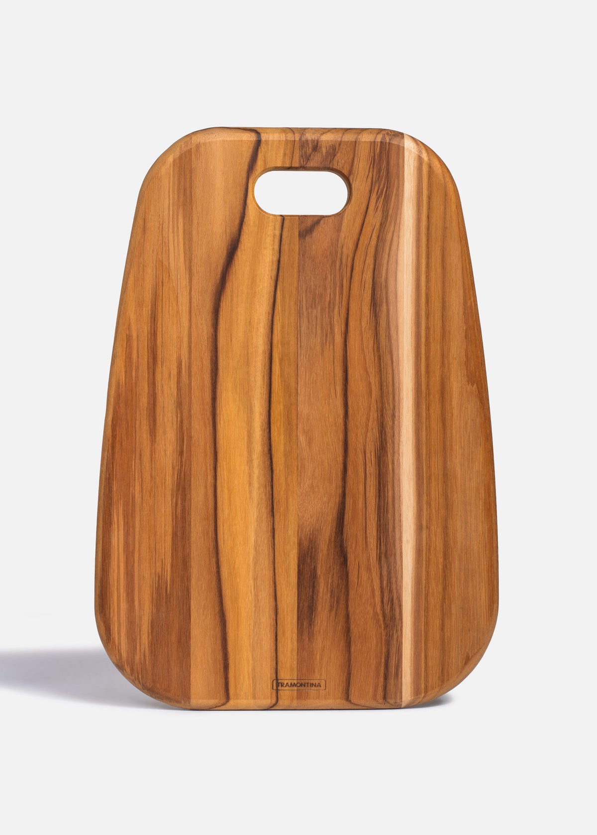 Tabla para quesos de madera de teca café Provence 40 x 28 cm, vista completa.
