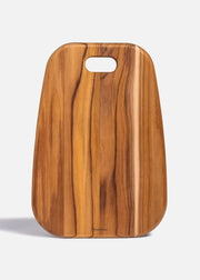 Tabla para quesos de madera de teca café Provence 40 x 28 cm, vista completa.