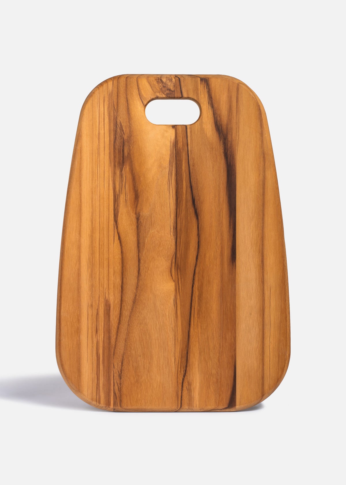 Reverso de tabla para quesos de teca Provence con asa integrada.