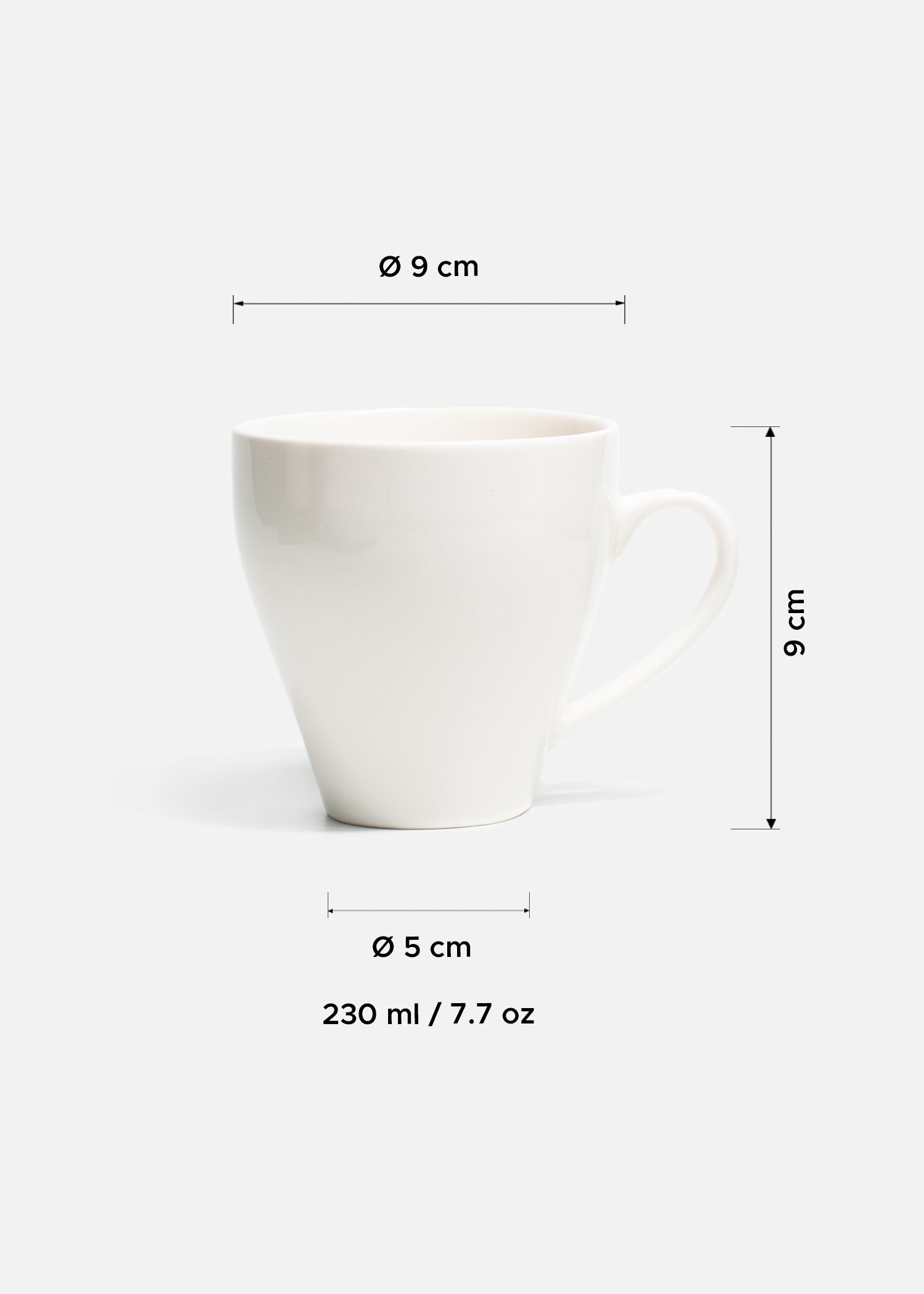 tamaño taza porcelana blanco maha