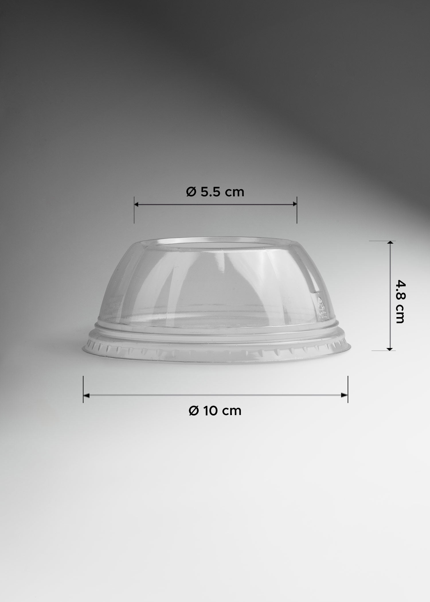Tapas de plástico PET transparentes Easy Drink para vasos de 9, 12, 16, 20 oz