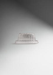 Tapa domo desechable de plástico (pet) transparente premium para contenedor de 3 oz
