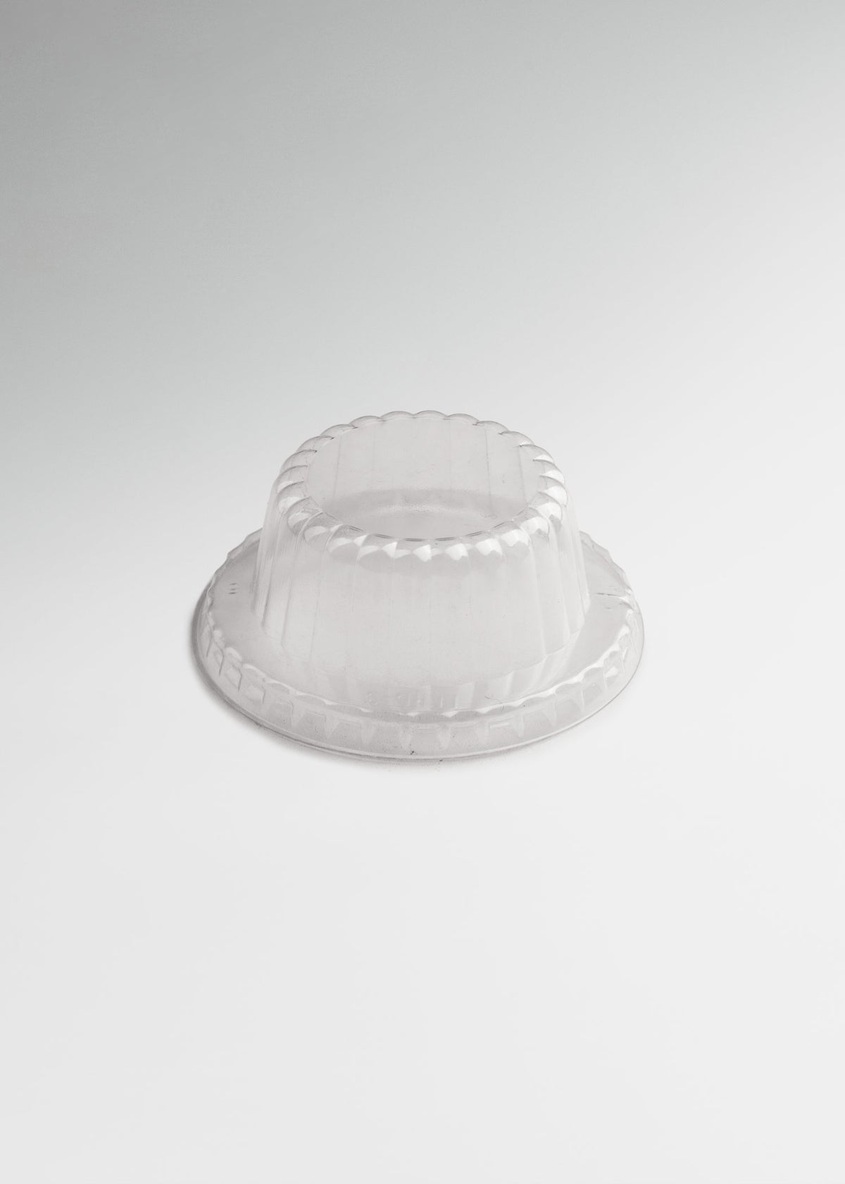 Tapa domo desechable de plástico (pet) transparente premium para contenedor de 3 oz