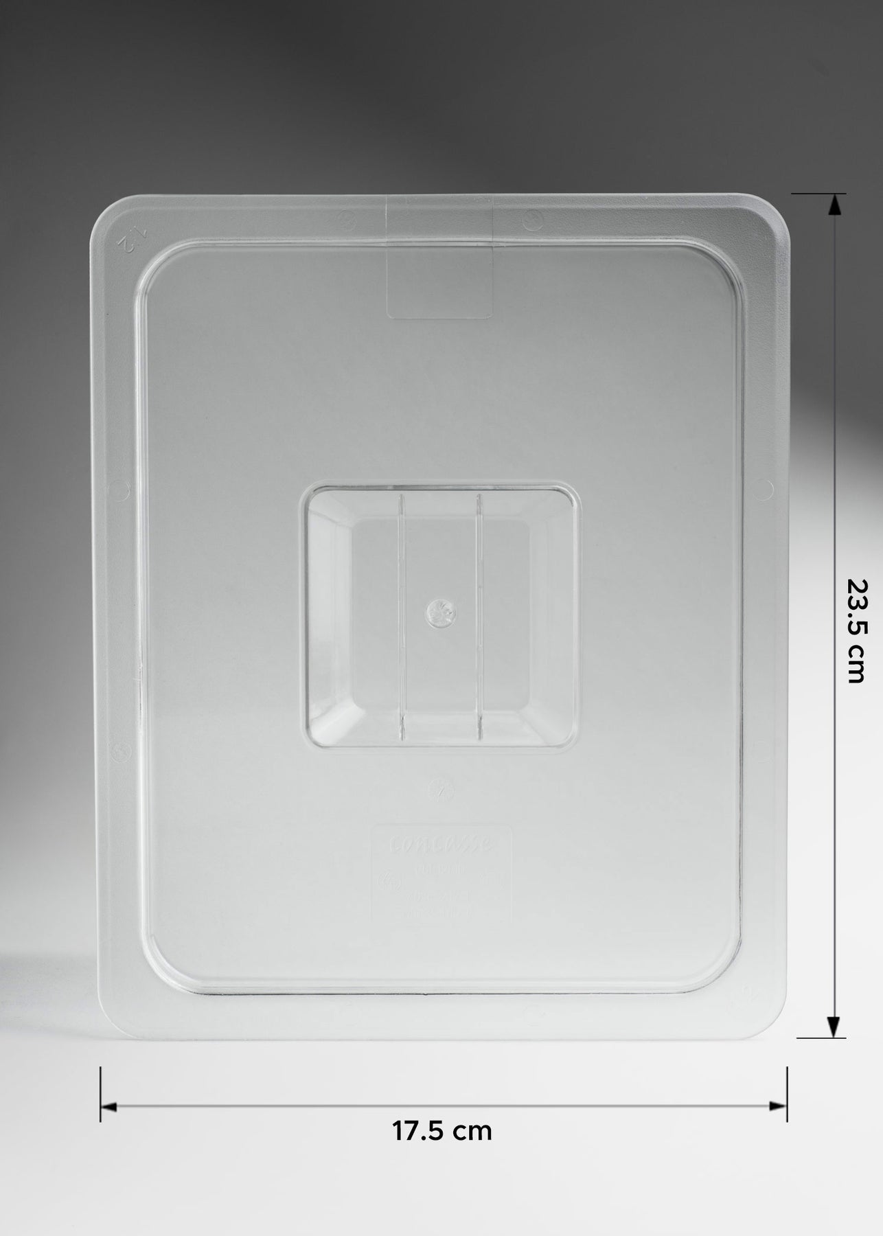 Inserto medio de policarbonato trasparente NSF profundidad 2.3", 4", 6" y 8"