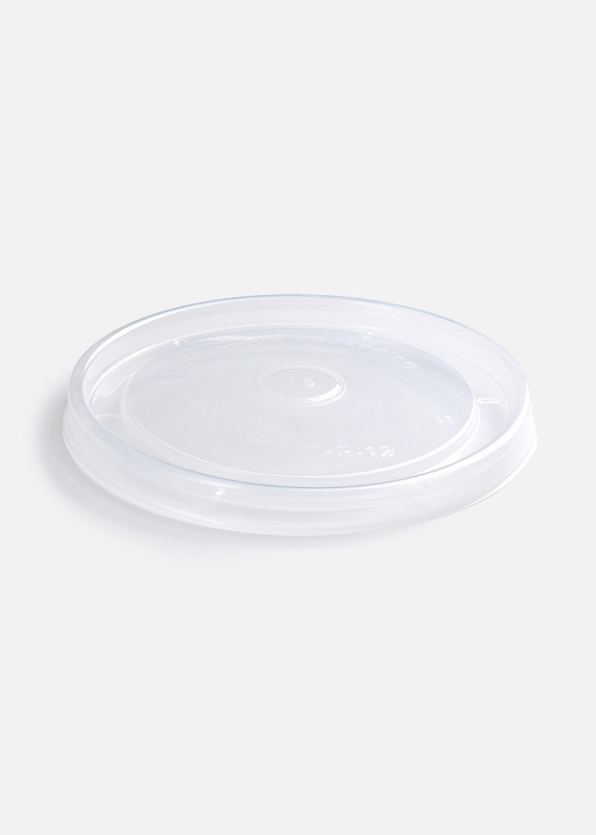Tapa plana pet traslucida para contenedor de 12 y vaso pet 32 oz Fresh Lid. Premium — imagen de producto, vista 1