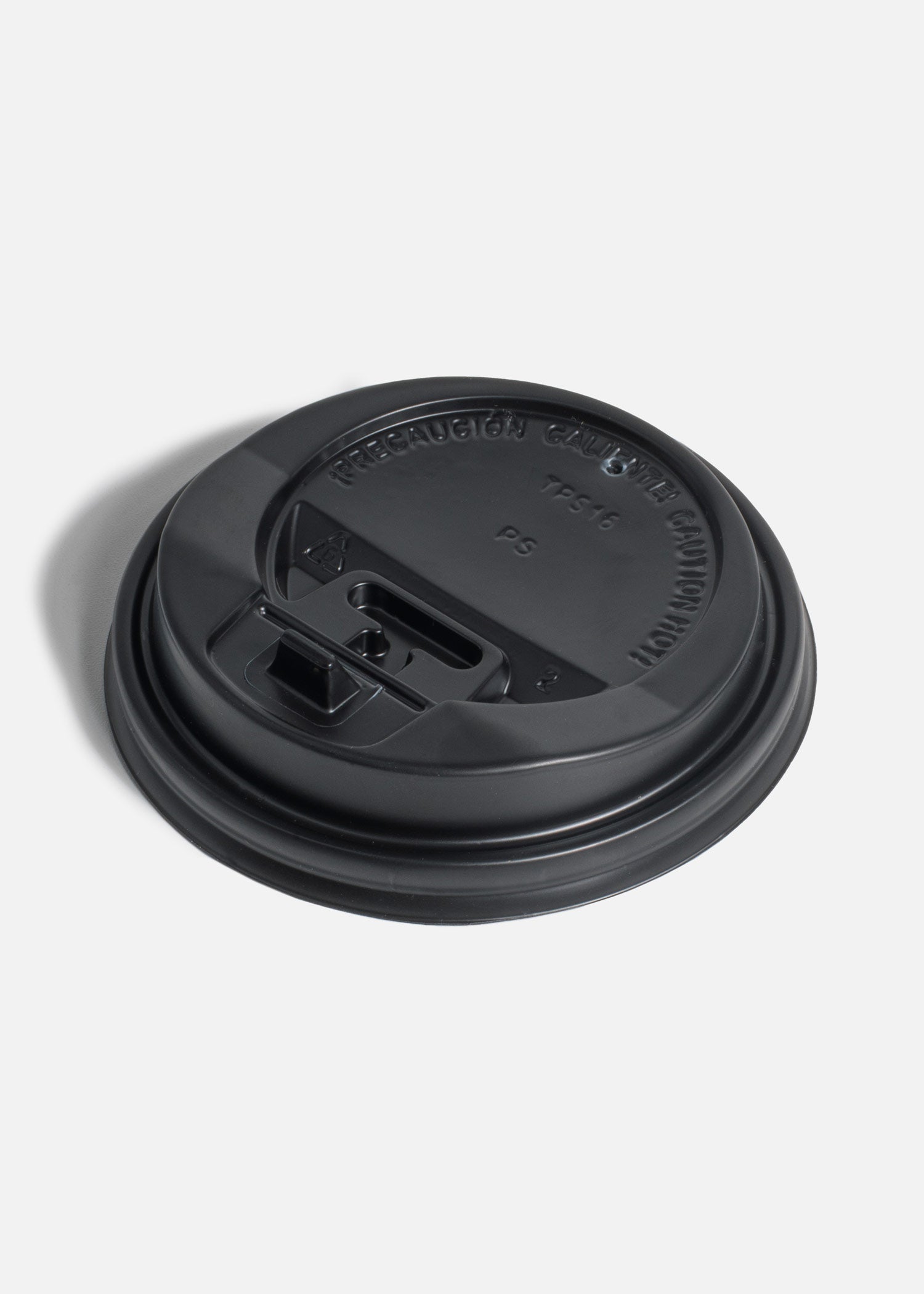 Tapas de plástico negro y blanco para vaso de papel 10,12,16,20 oz