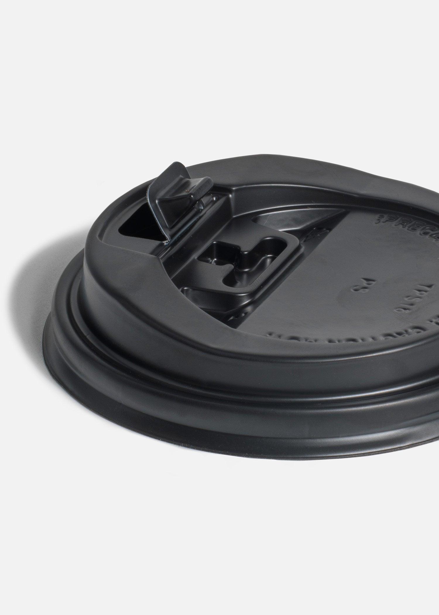 Tapas de plástico negro y blanco para vaso de papel 10,12,16,20 oz