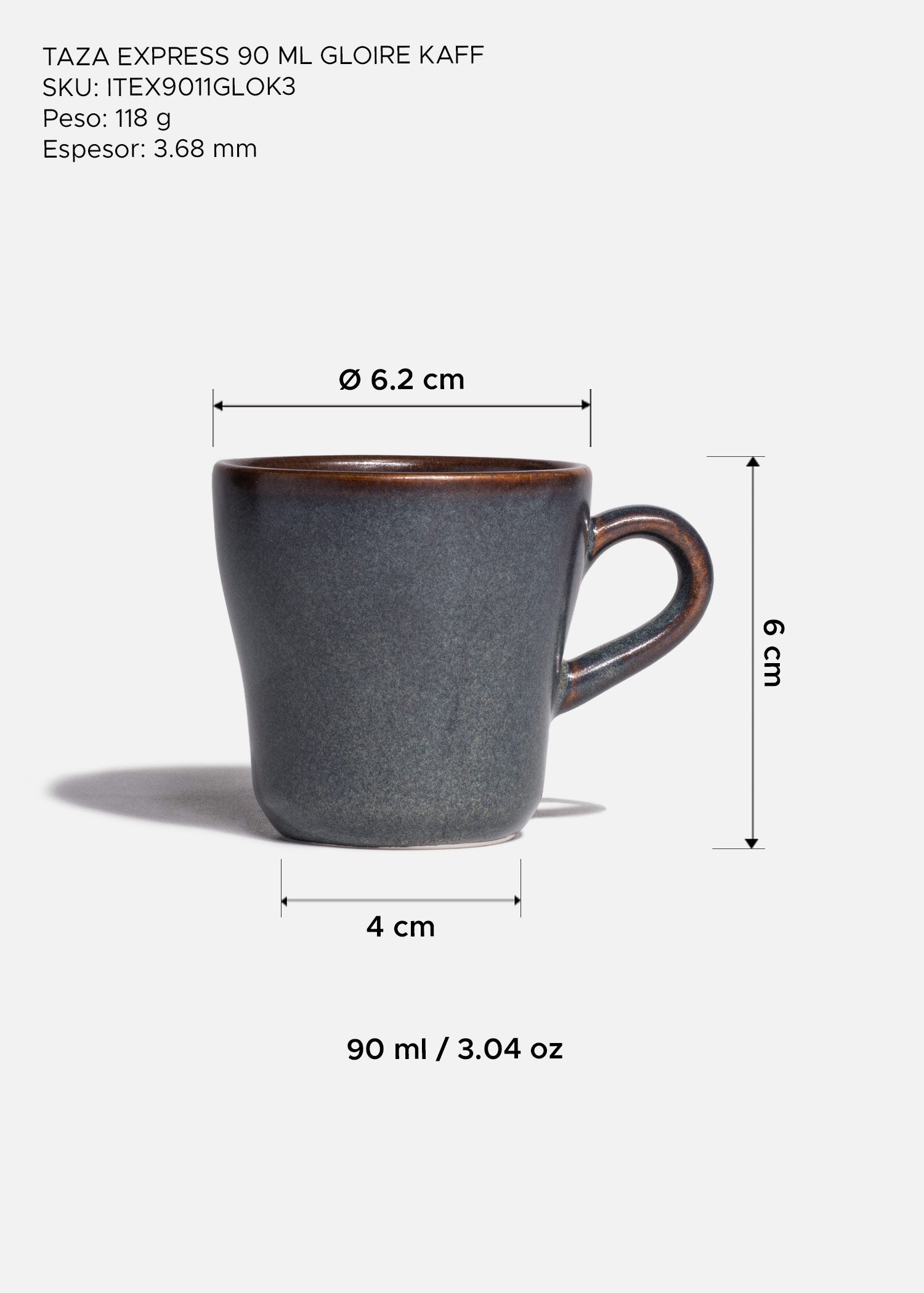 Taza para café espresso Glorie Kaff de 90 ml