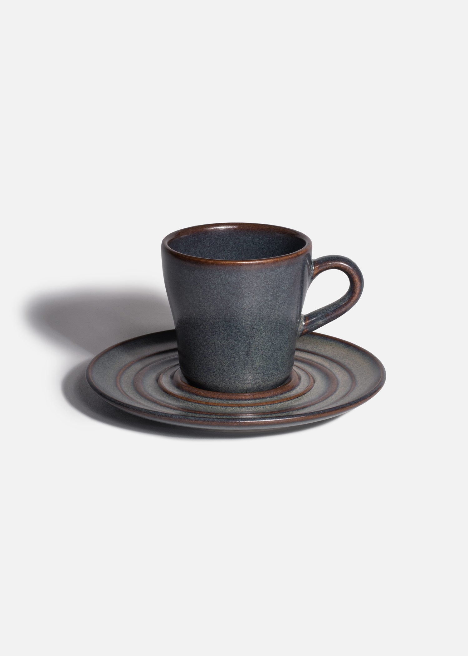 Taza espresso azul petróleo para cafetería y restaurante