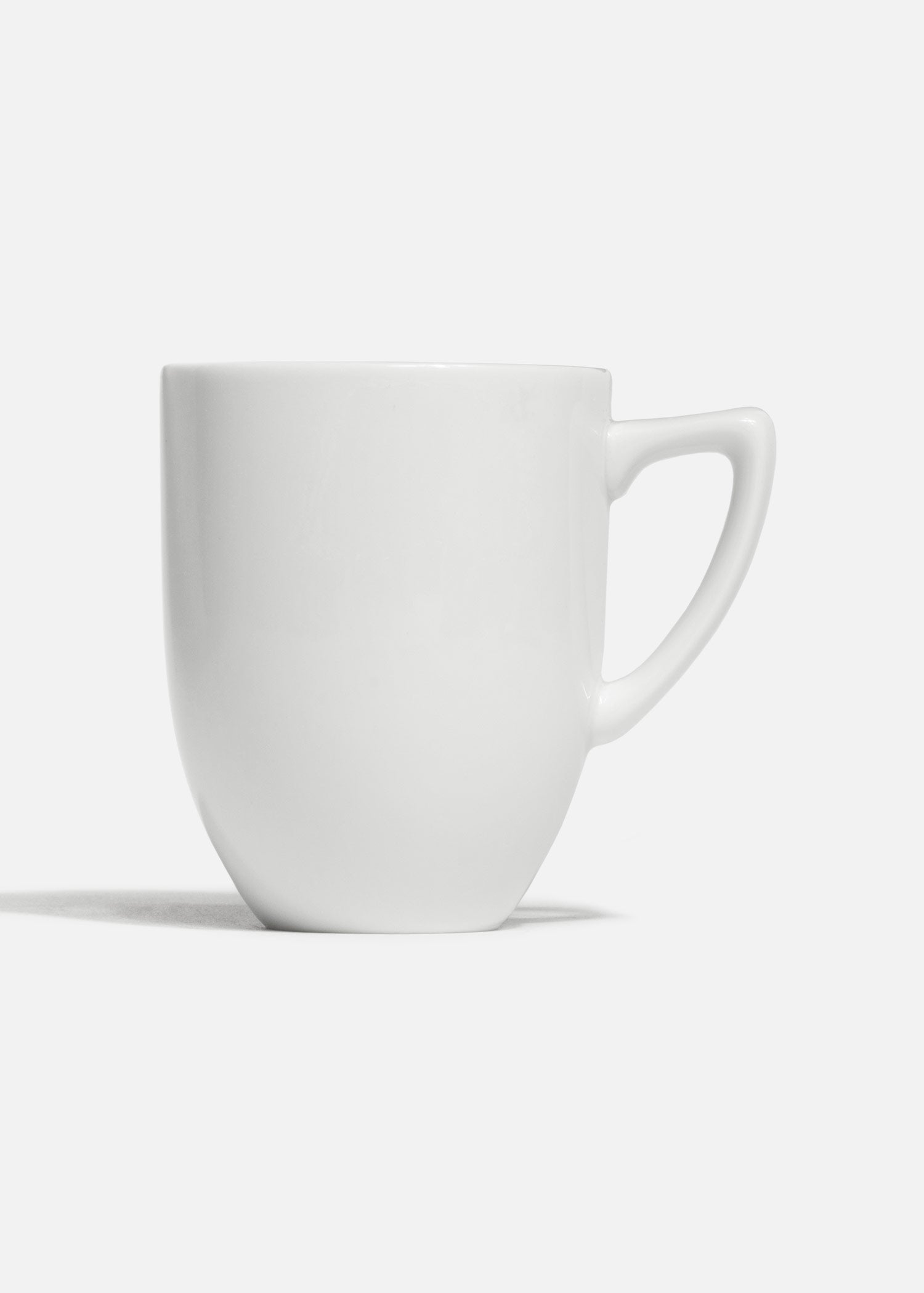 Taza para café de porcelana blanca personalizada logo doble Elegance 300 ml
