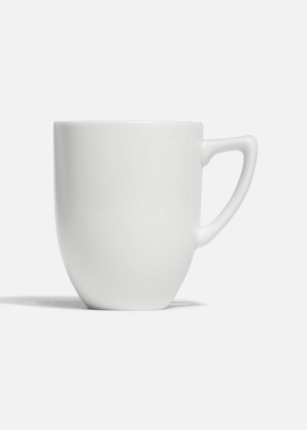 Taza para café de porcelana blanca personalizada logo doble Elegance 300 ml