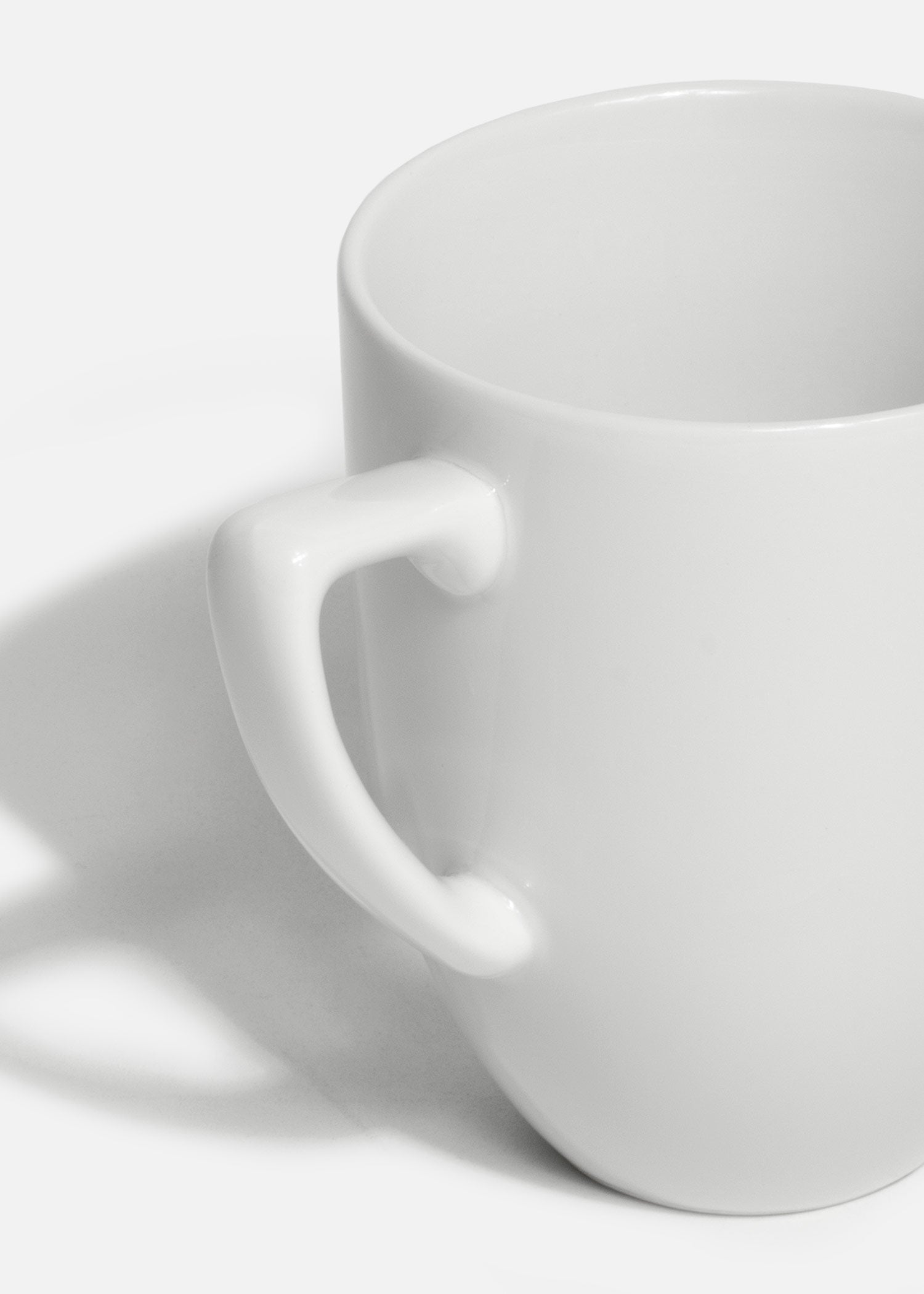 Taza para café de porcelana blanca personalizada logo doble Elegance 300 ml
