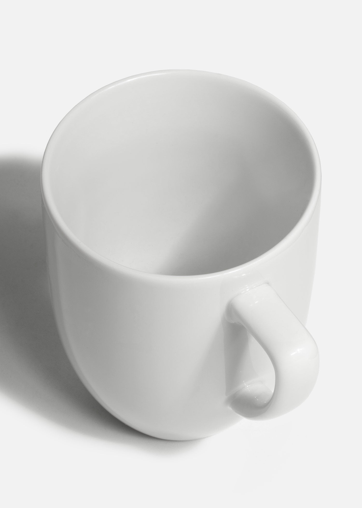 Taza para café de porcelana blanca personalizada logo doble Elegance 300 ml
