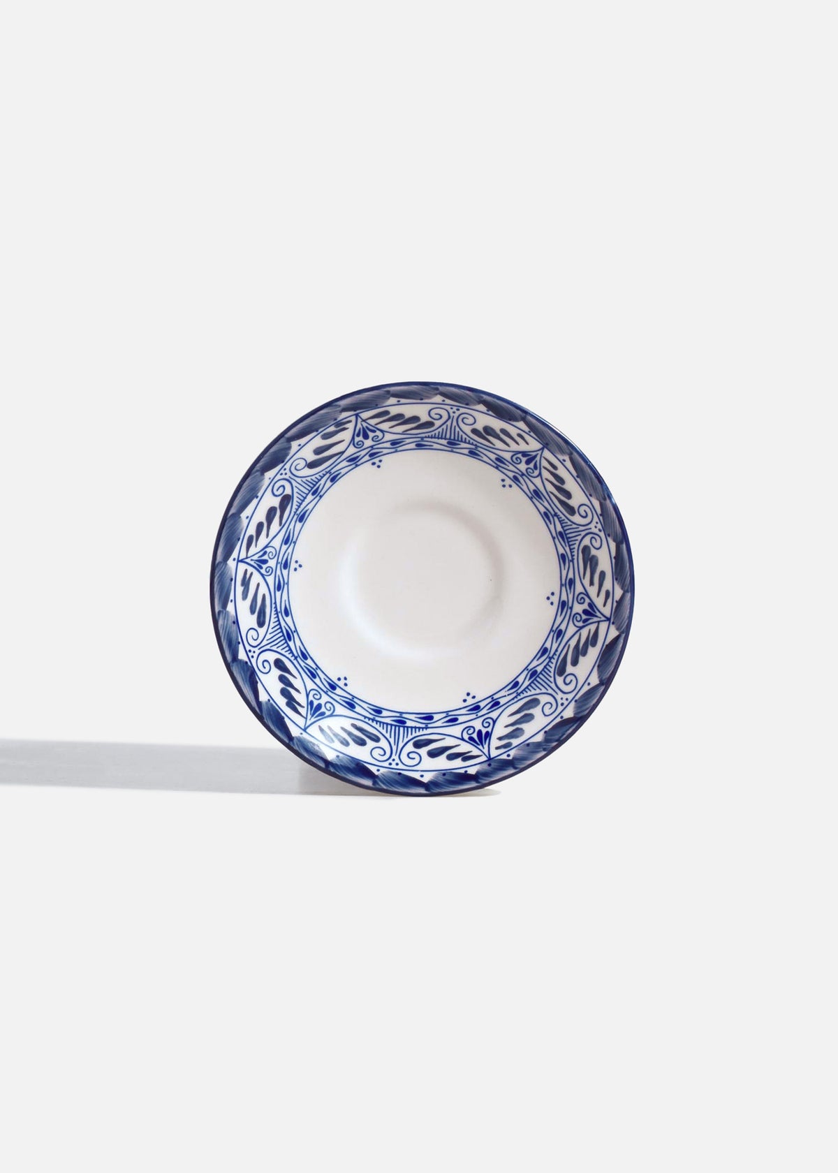 precio taza porcelana blanco azul