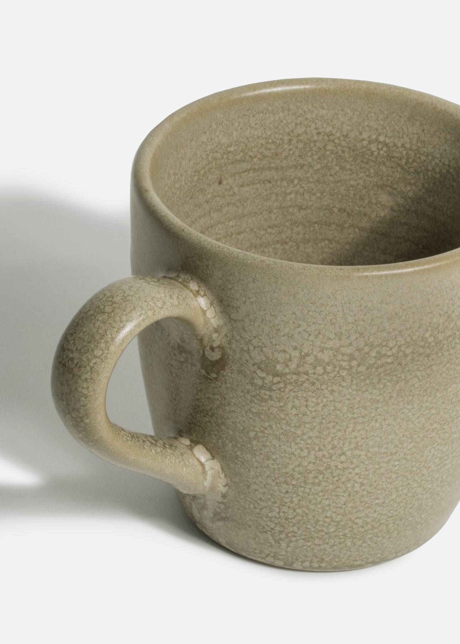 Tazas de porcelana verde mate Adelfa Ripple