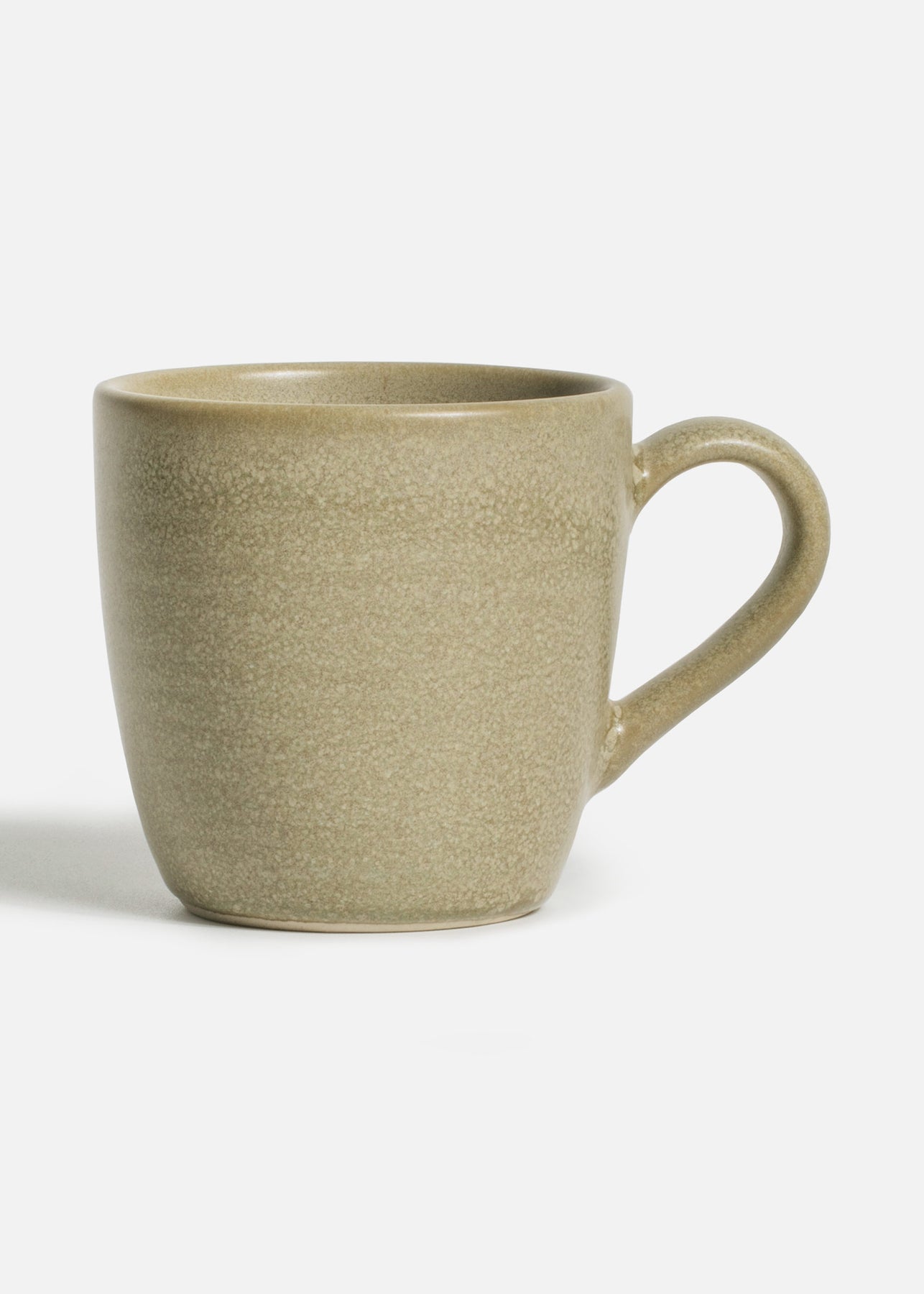 Tazas de porcelana verde mate Adelfa Ripple