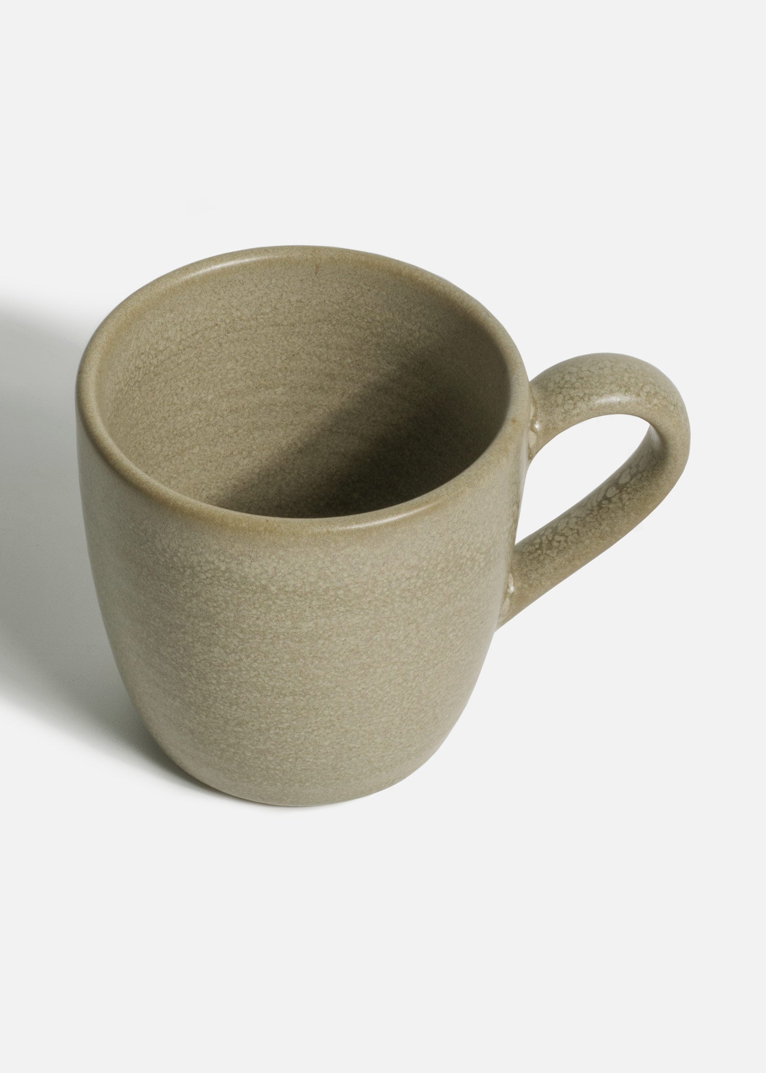 Tazas de porcelana verde mate Adelfa Ripple