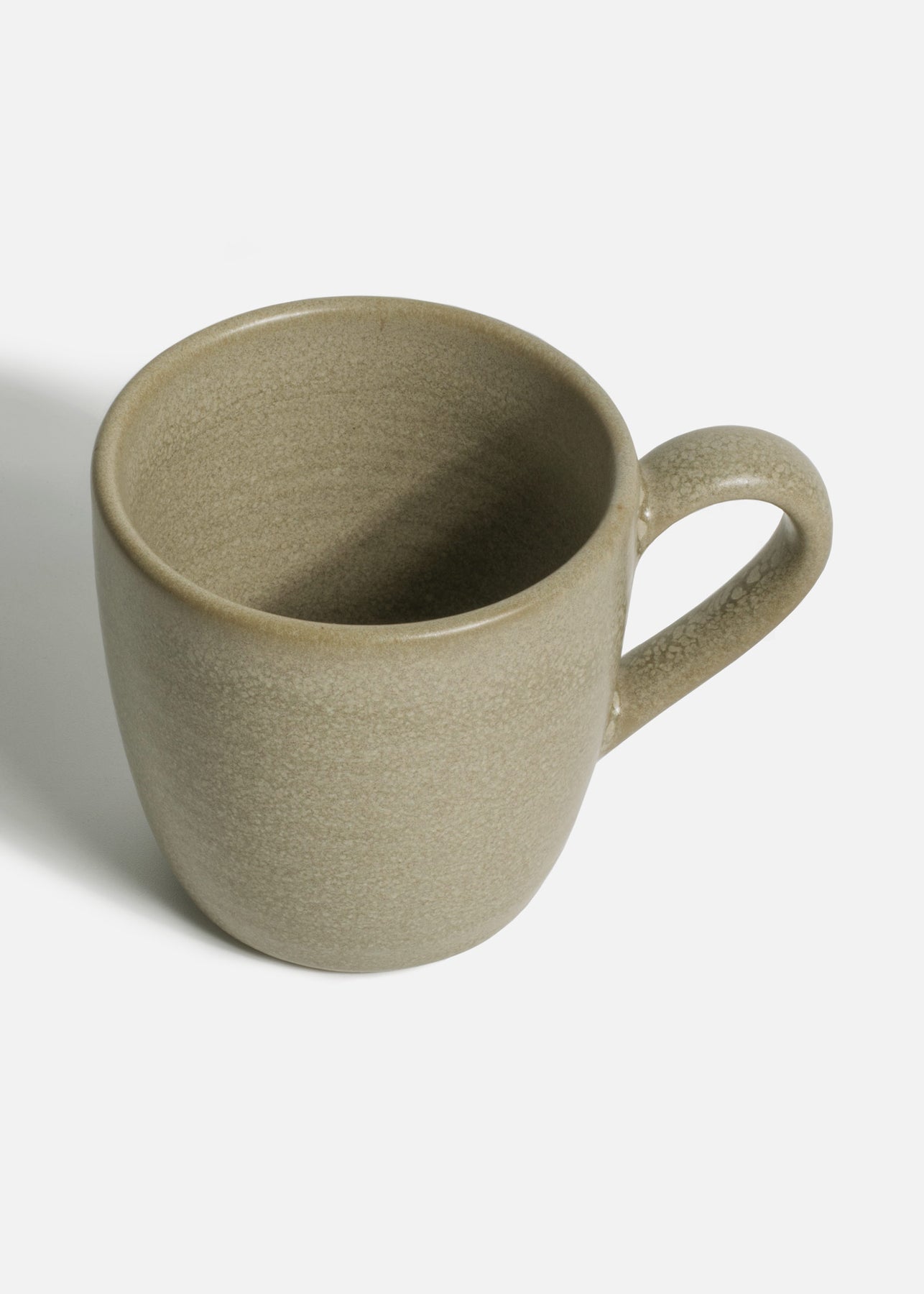 Tazas de porcelana verde mate Adelfa Ripple
