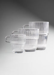 Tazas de vidrio templado apilable transparente Barshine
