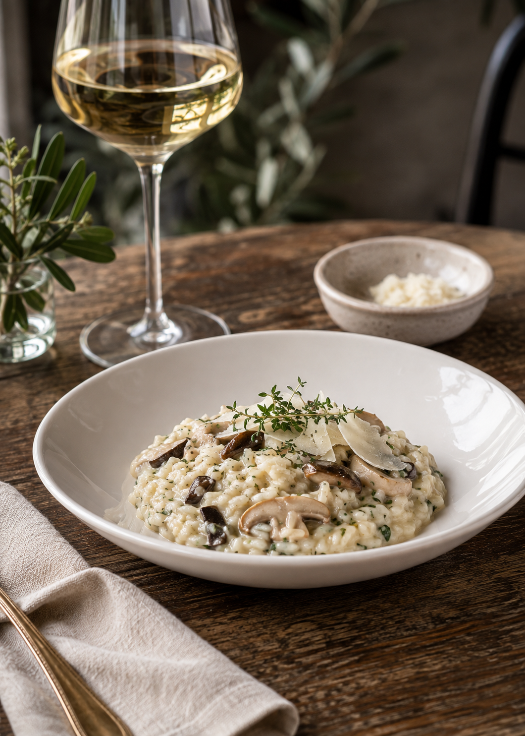 Bowl Vago blanco para ensaladas, pastas y presentaciones