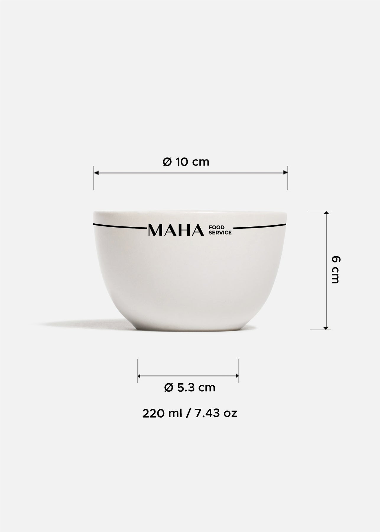 Tazón para consomé de cerámica blanco personalizado logo doble Baltimore 220 ml