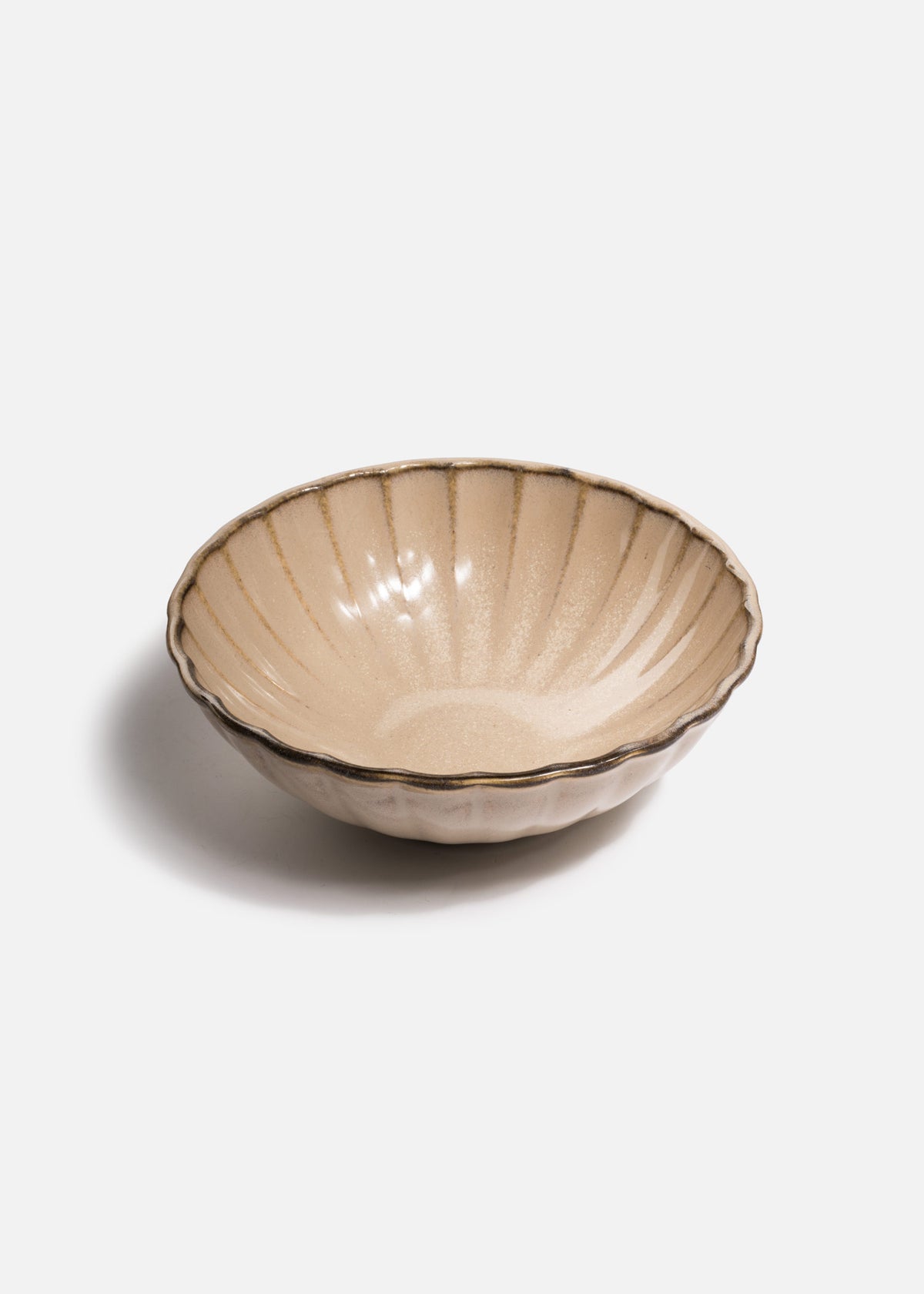 Bowl de porcelana beige East Sand para restaurante