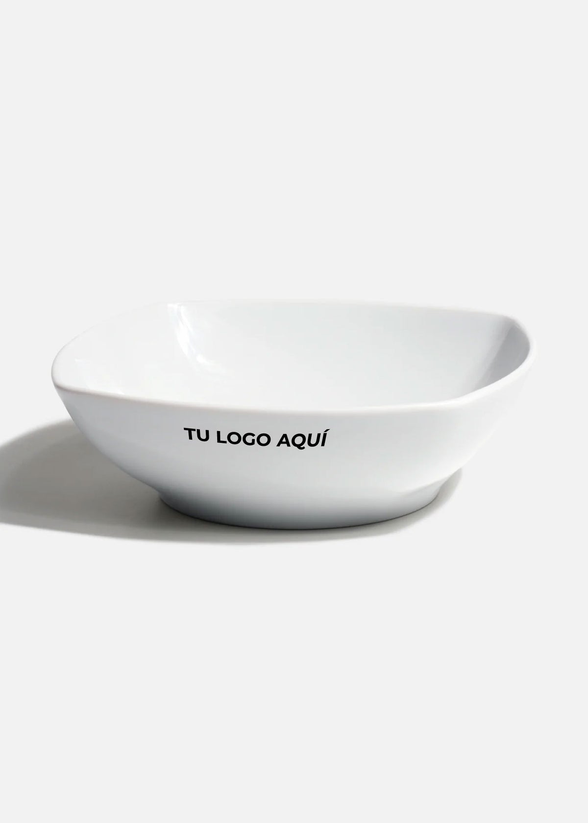 Tazón para cereal de porcelana blanco personalizado logo doble Elegance 16 cm