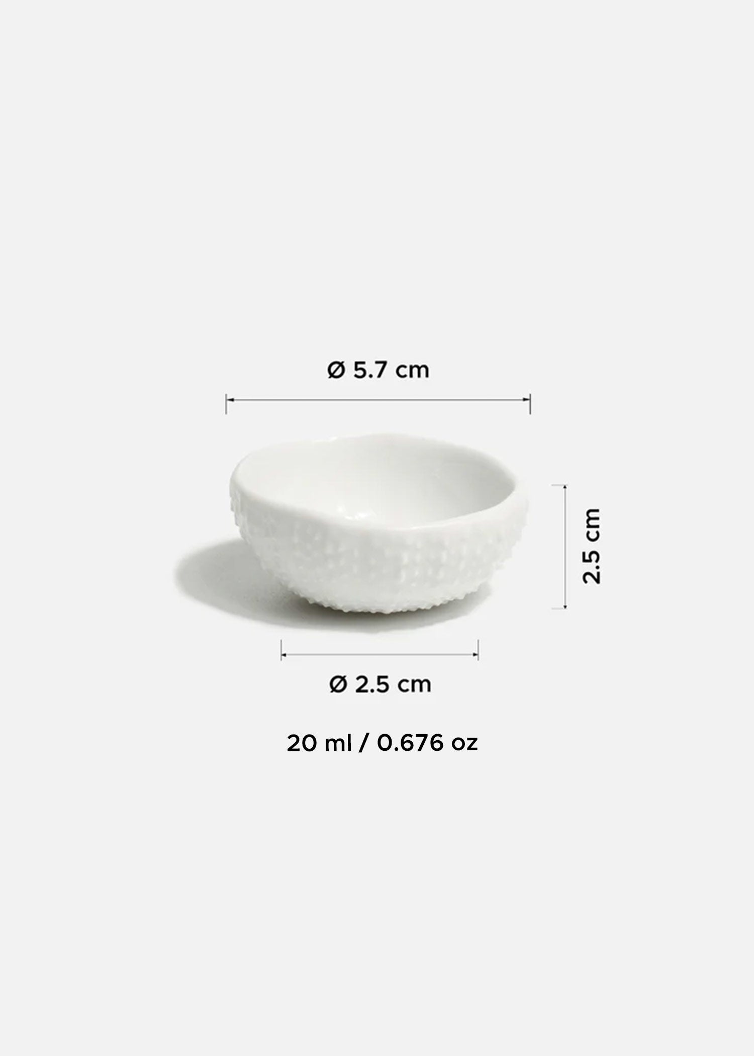 Tazón de porcelana blanco Erizo 20 ml