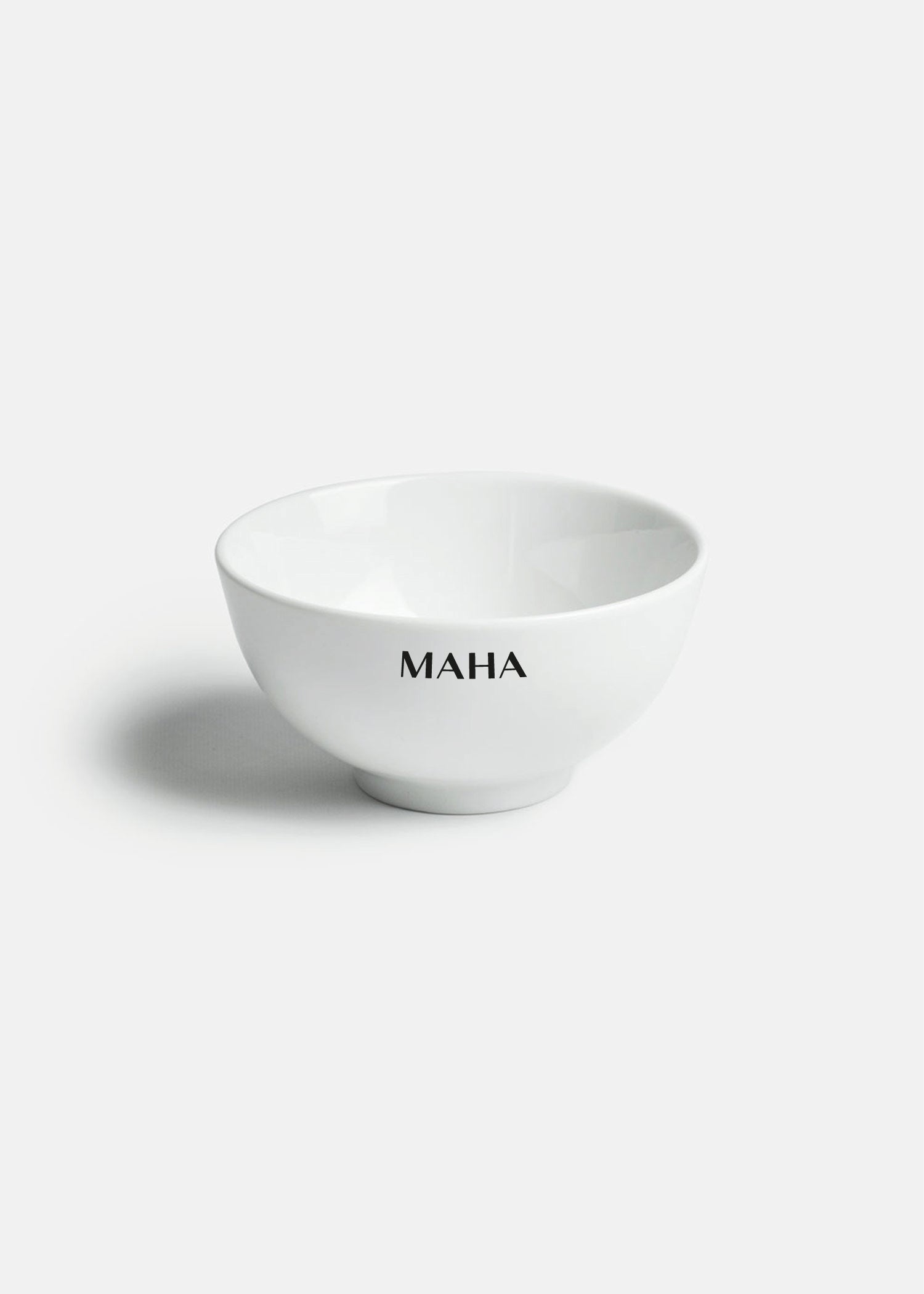 Tazón redondo para arroz de porcelana blanco personalizado logo simple Messina 15 cm