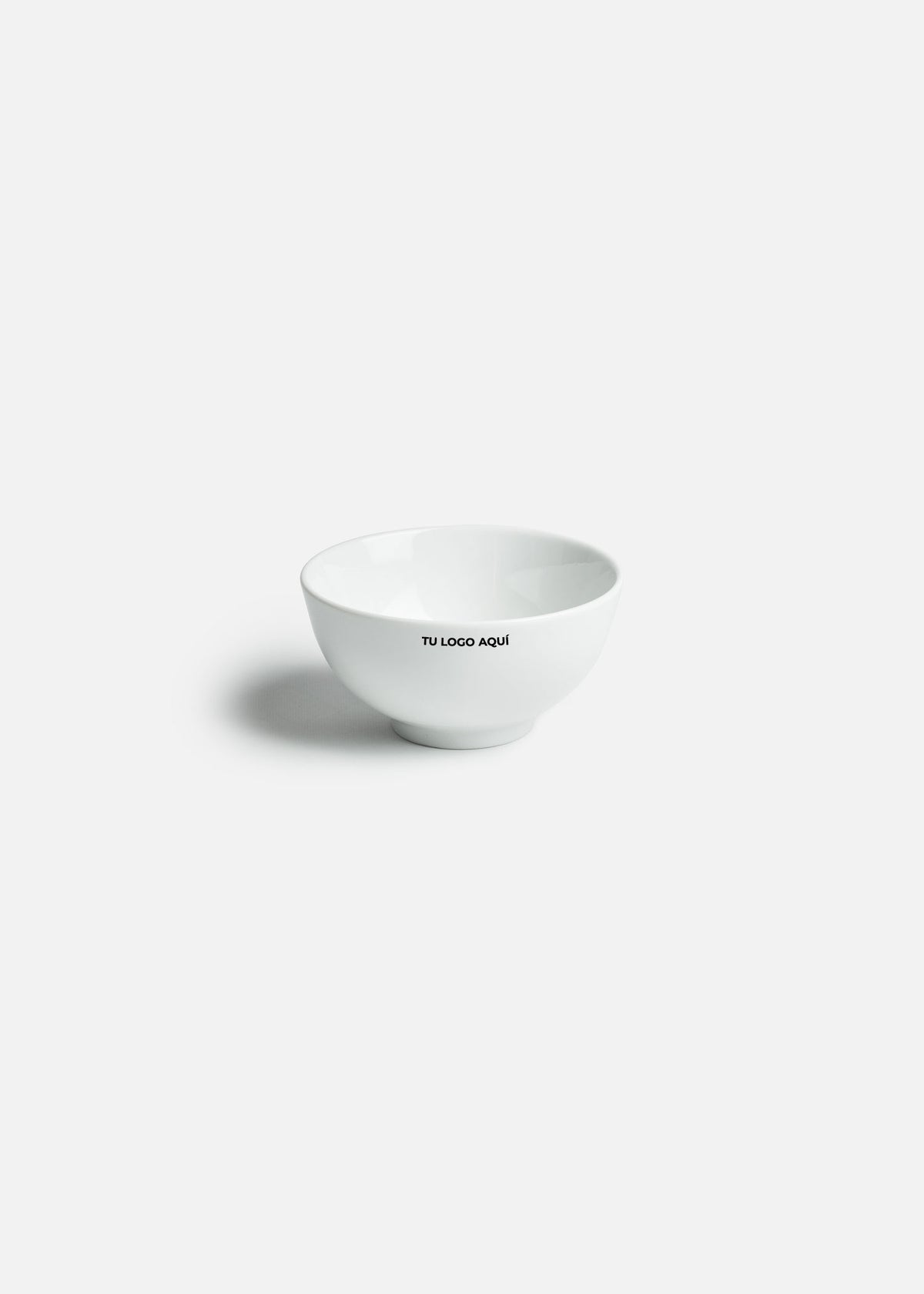 Tazón redondo para arroz de porcelana blanco personalizado logo simple Messina 15 cm