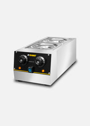 Templadora doble para derretido de acero inoxidable plata 1.5 L c/u