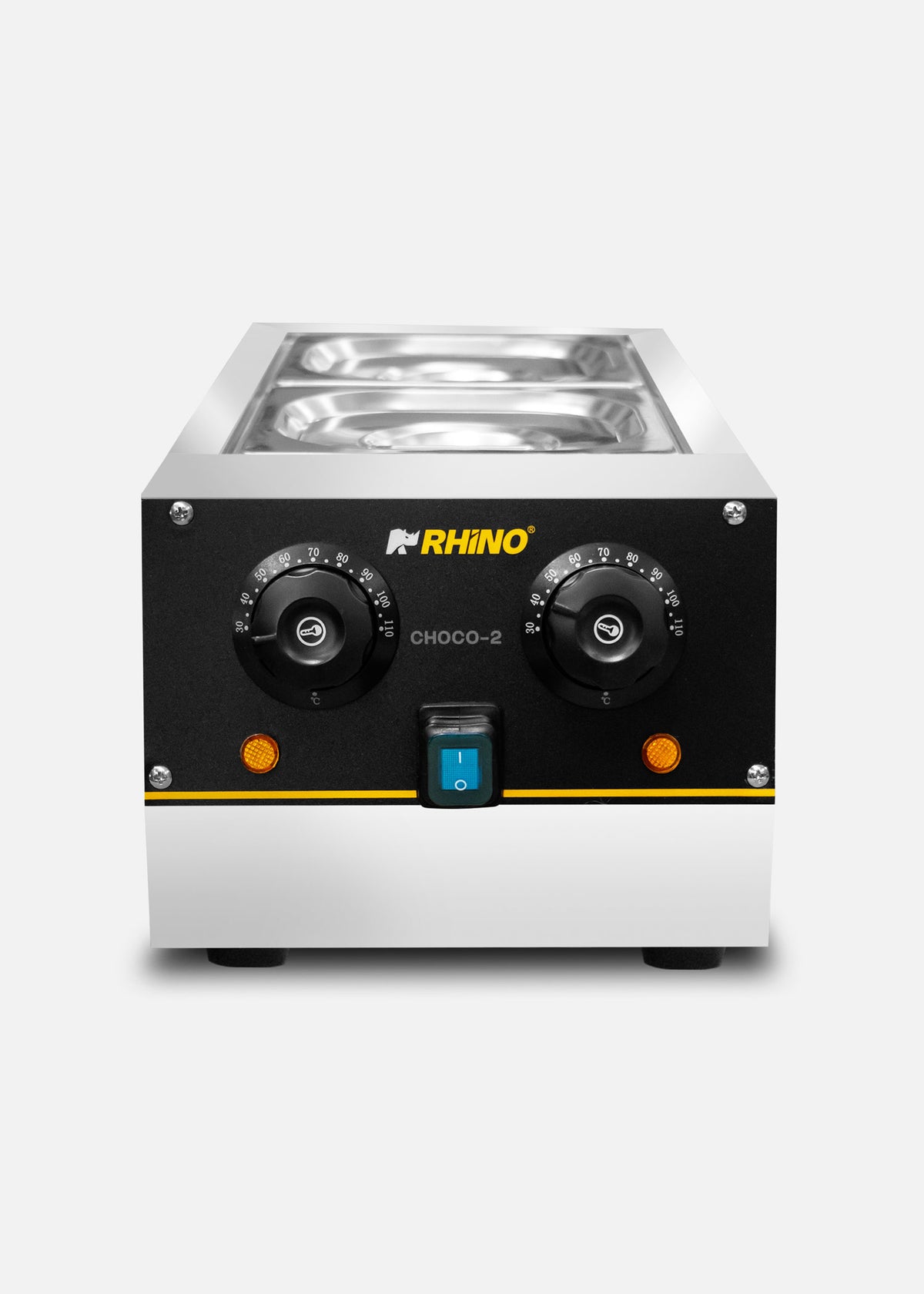 Templadora doble para derretido de acero inoxidable plata 1.5 L c/u