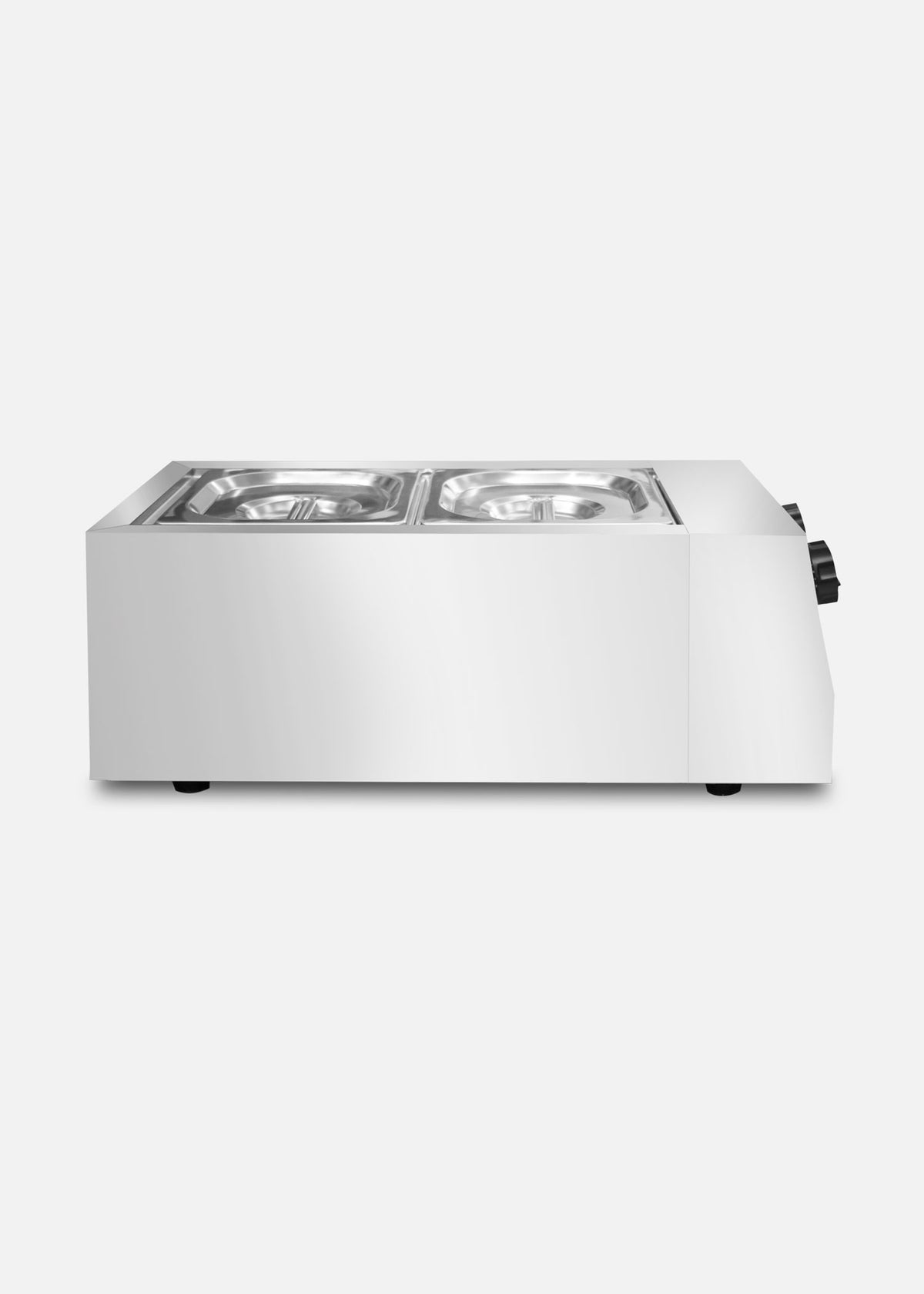 Templadora doble para derretido de acero inoxidable plata 1.5 L c/u