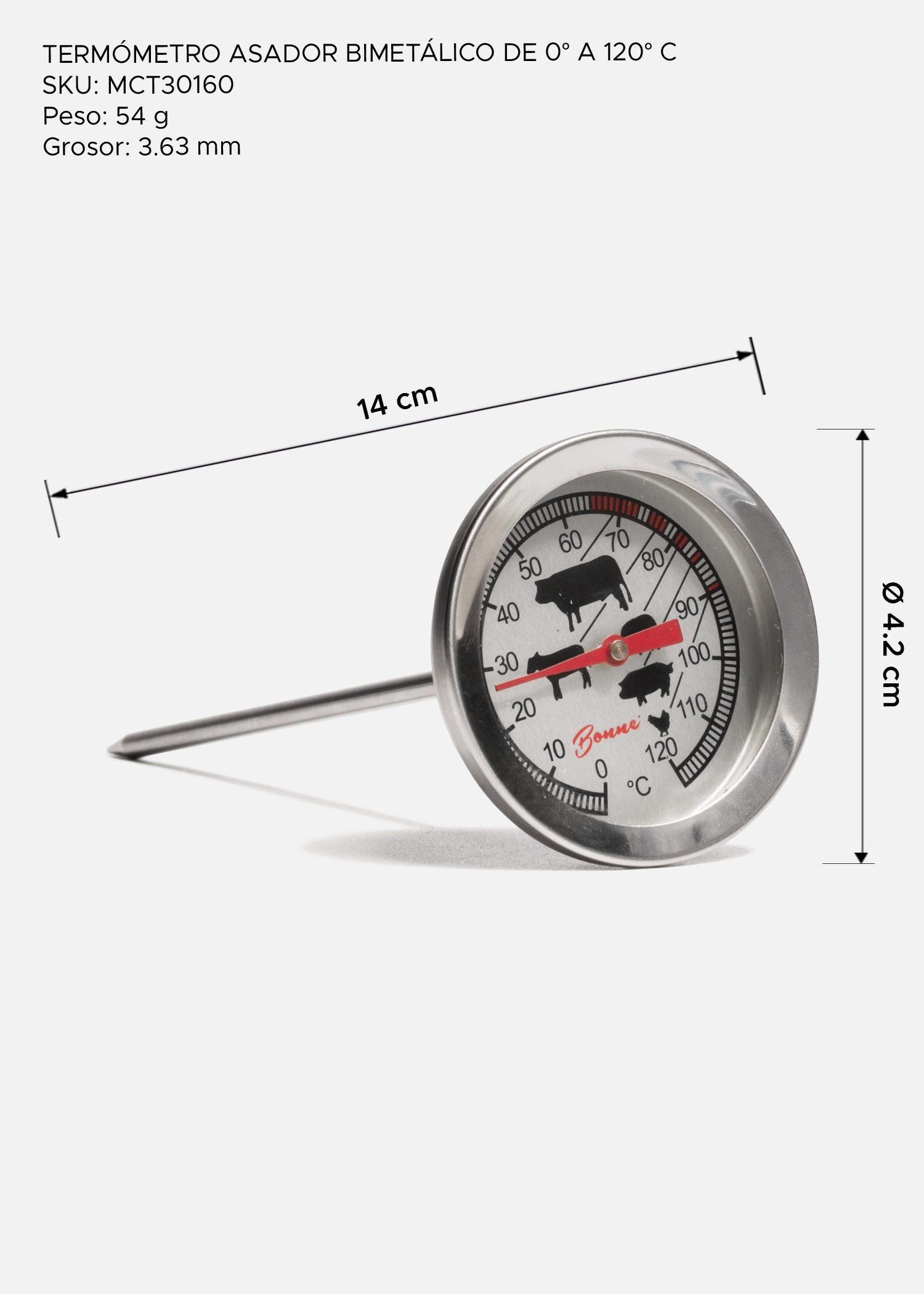 precio termometro de cocina maha