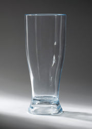 Vaso cervecero de policarbonato transparente tipo Weizen de 325 ml, vista completa.
