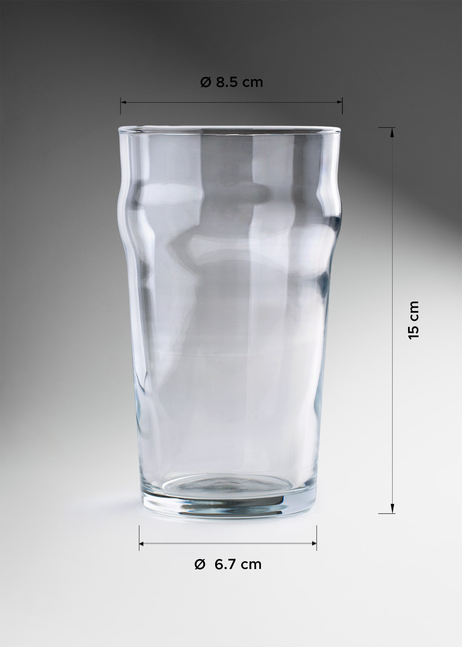 medidas vaso cervecero vidrio maha
