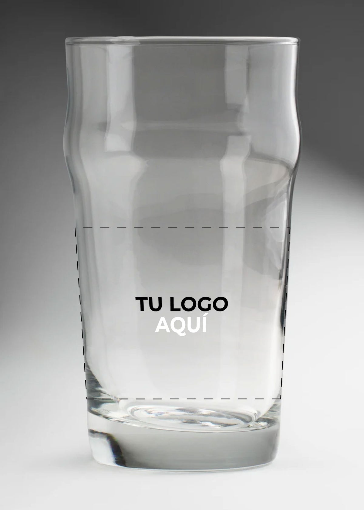 Vaso para cerveza de vidrio transparente personalizado 2 tintas Ámsterdam 470 ml — imagen de producto