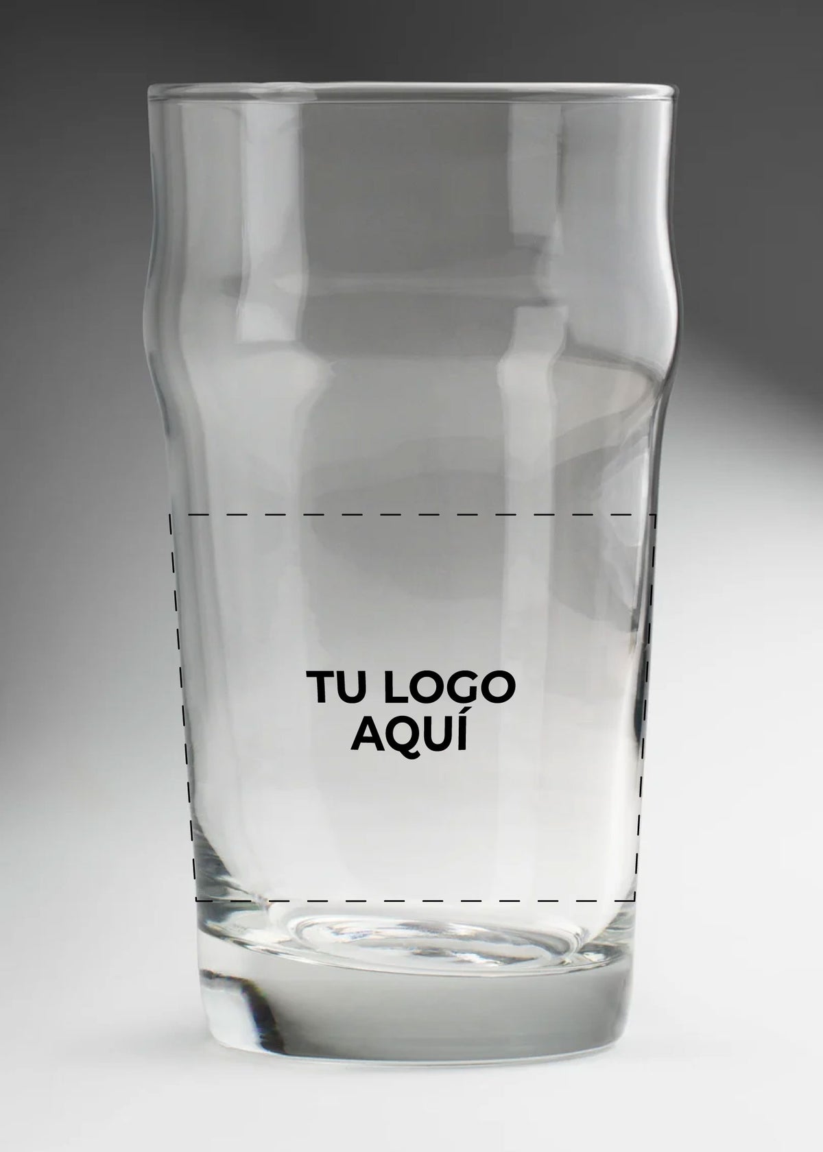 Vaso para cerveza de vidrio transparente personalizado 1 tinta Ámsterdam 470 ml — imagen de producto