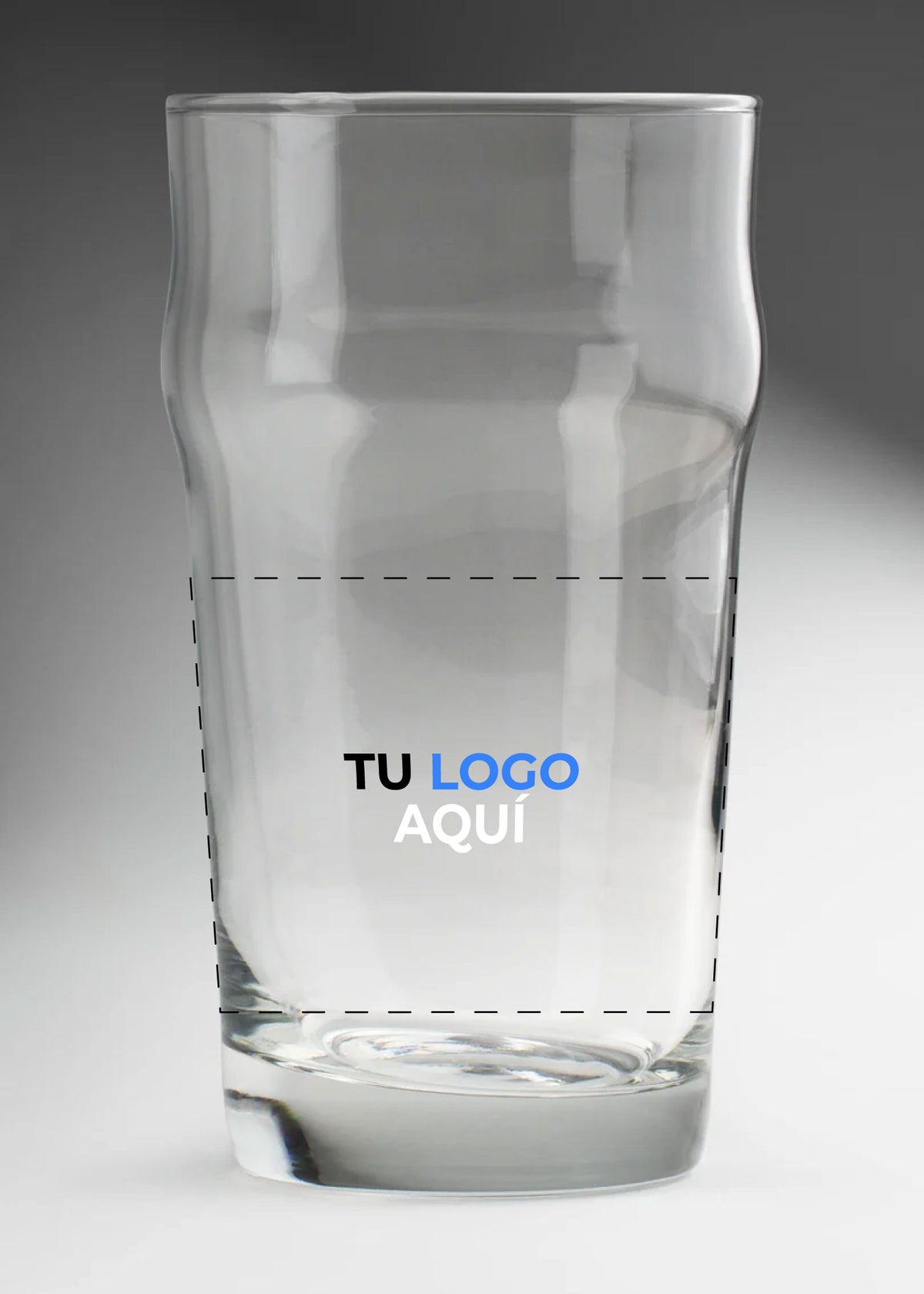 Vaso para cerveza de vidrio transparente personalizado 3 tintas Ámsterdam 470 ml — imagen de producto