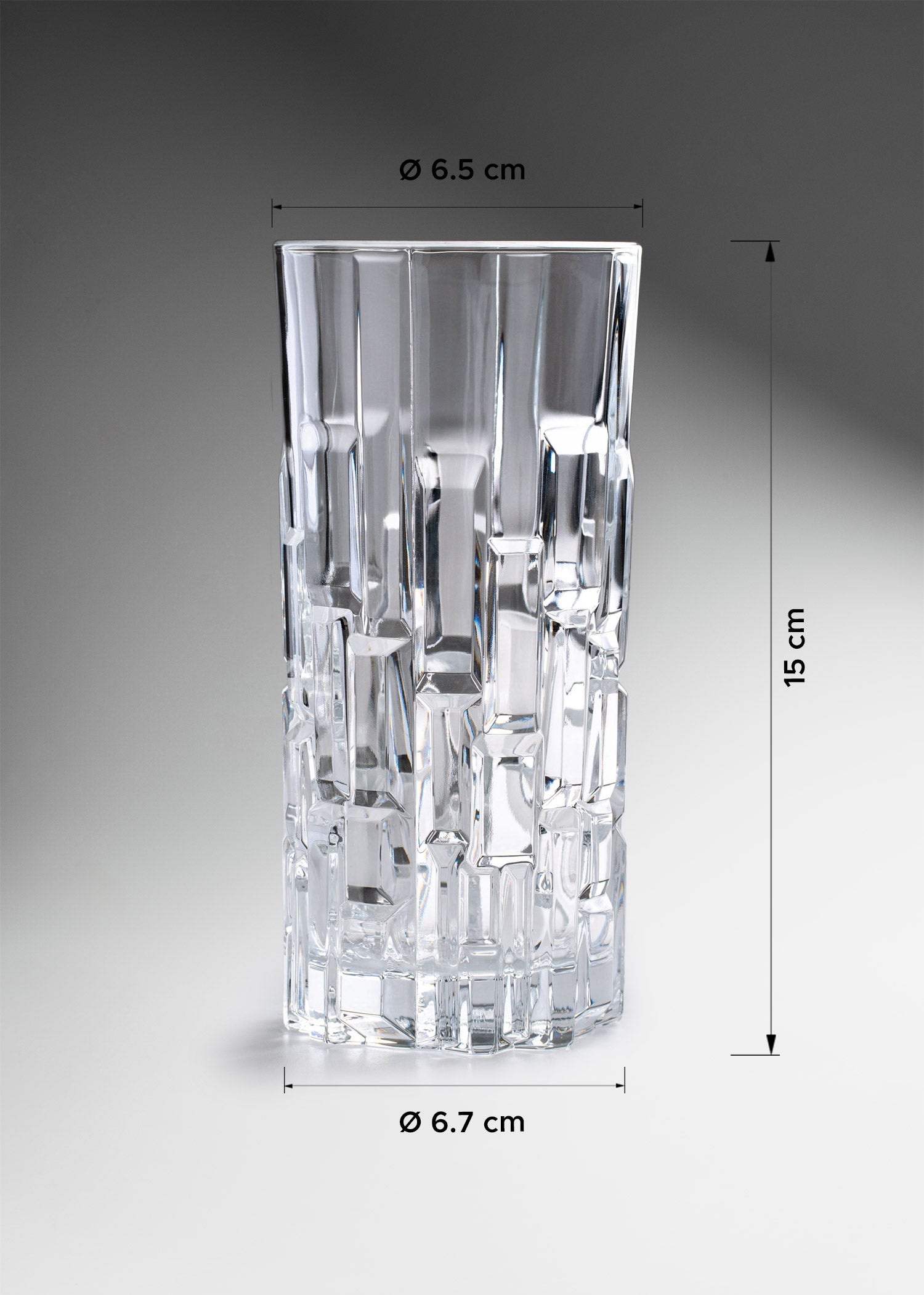 vaso cristal medidas maha