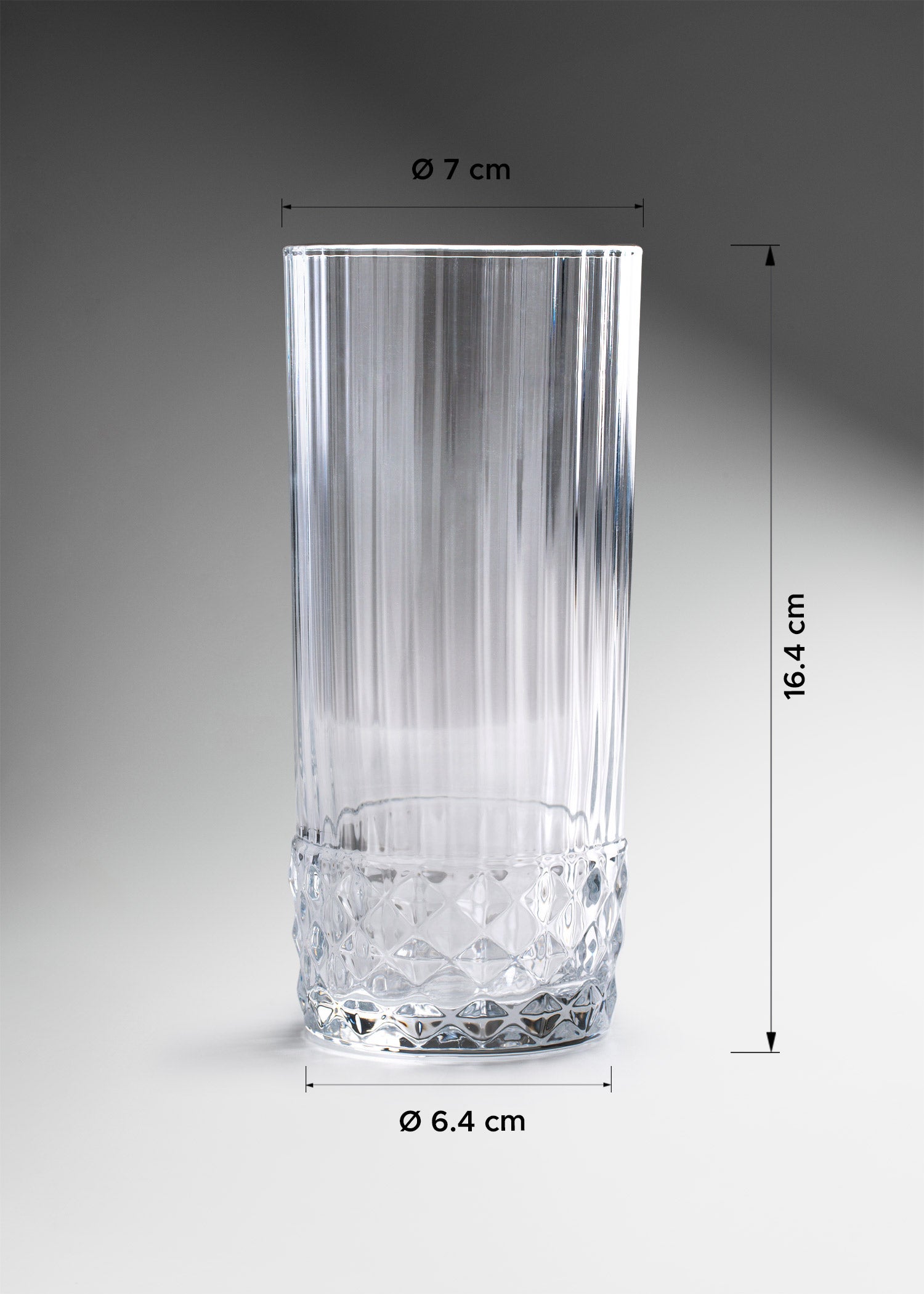 vaso cristal medidas maha